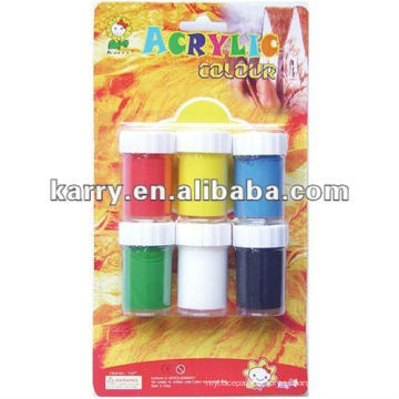 PINTURA ACRÍLICA 6 BOTELLAS UN SET 6 COLORES 20ML POR POT